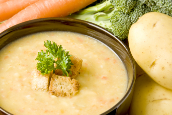 Krémová polévka z brambor a mrkve
