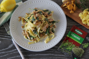Tagliatelle s liškami